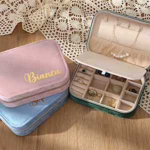 Personalisierte Schmuckschatulle, Weihnachtsgeburtstagsgeschenke für sie, kundenspezifische Geschenke für Frauen, Brautjungfergeschenke