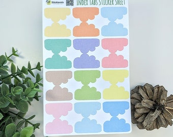 Little Clouds Index Tabs: Planner Stickers