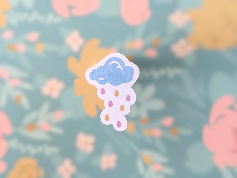 Pastel Rainbow Cloud Sticker Sheet: Planner Scrapbook Stickers - Etsy