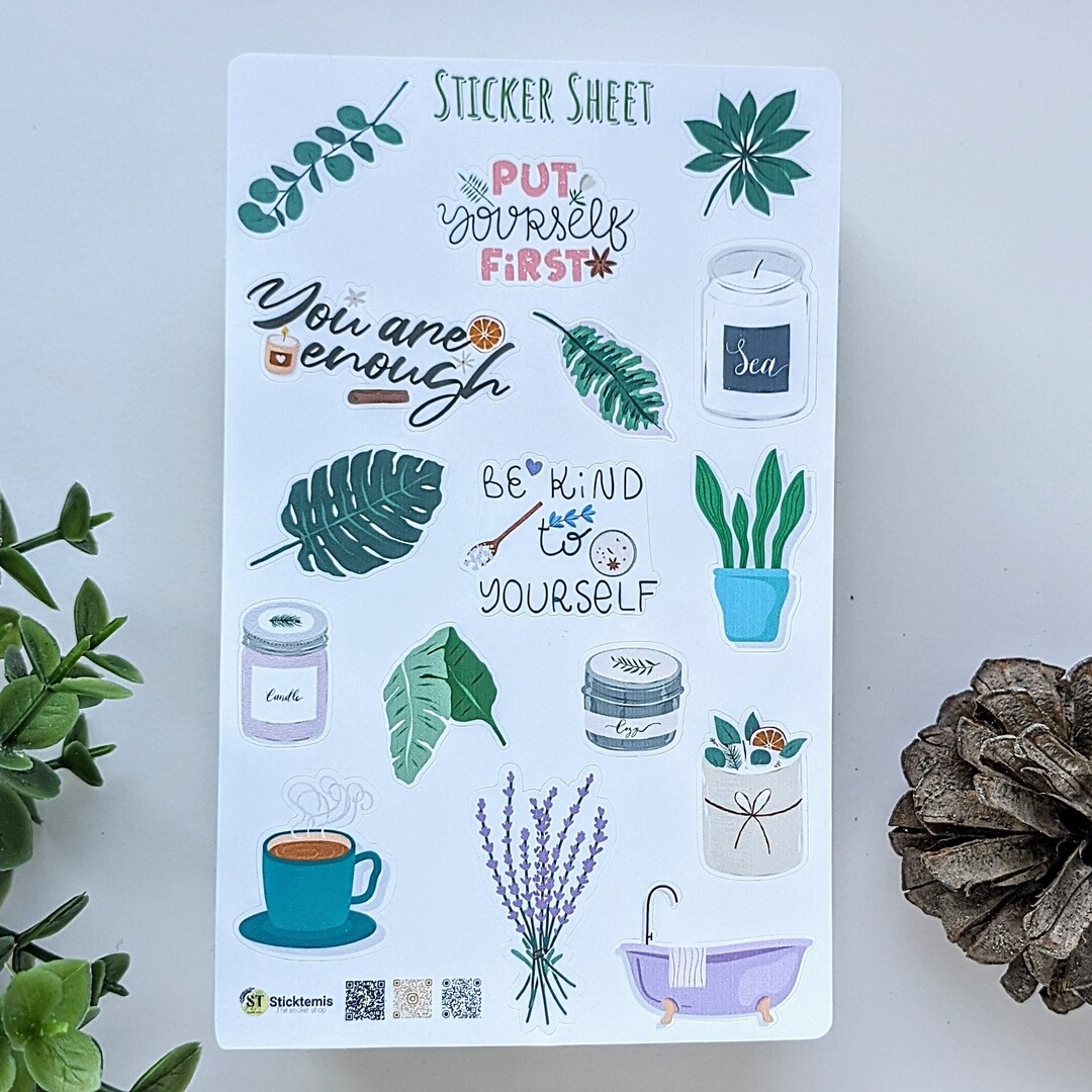 Self Care Sticker Sheet: Cozy Evening Planner Stickers - Etsy Canada