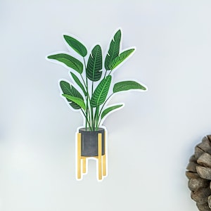 Autocollant imperméable en vinyle pour plantes d'intérieur | Sticker plante mignon pour amateur de plantes, cadeau, agenda, stickers pour livre et ordinateur portable