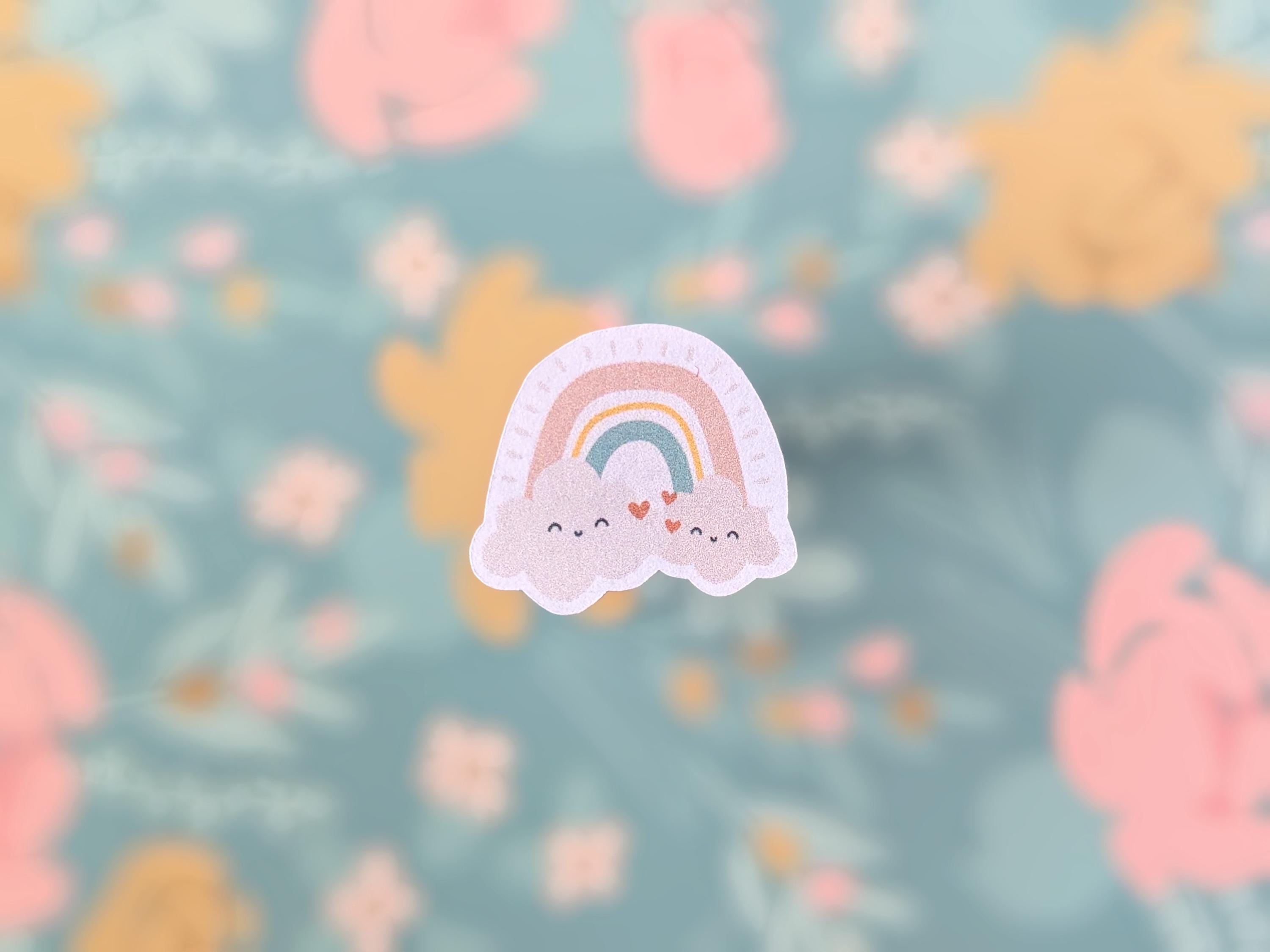 Pastel Rainbow Cloud Sticker Sheet: Planner Scrapbook Stickers - Etsy