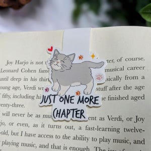 Laminated Magnetic Bookmark | Reading Bookmark | Cat Magnetic Bookmark | Gift for Book Lover