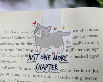 Laminated Cat Magnetic Bookmark: Gift for Book Lover
