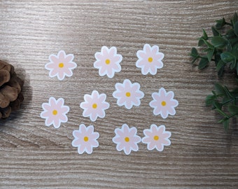 Pink Daisy Vinyl Sticker Pack: Mini Floral Decals (Set of 10)