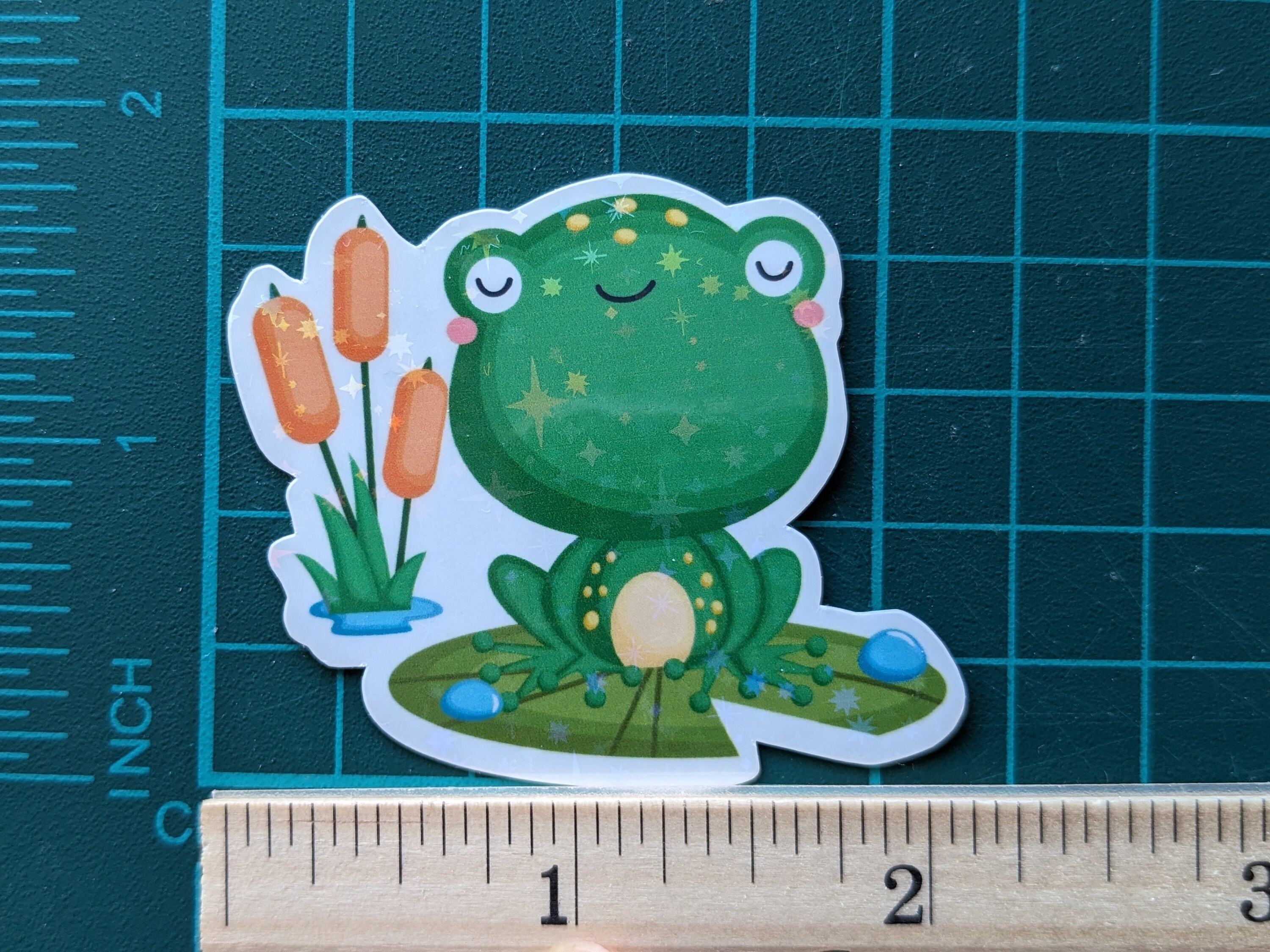 Cute Frog Waterproof Sticker | Laptop, Planner Decal - Etsy Canada