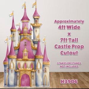 H3906 4X7Ft Castle prop cutout - stakes or stands not included