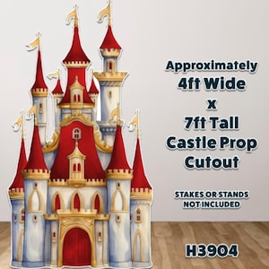 H3904 4X7Ft Castle prop cutout - stakes or stands not included