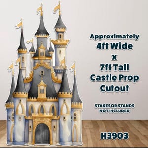 H3902 4X7Ft Castle prop cutout - stakes or stands not included