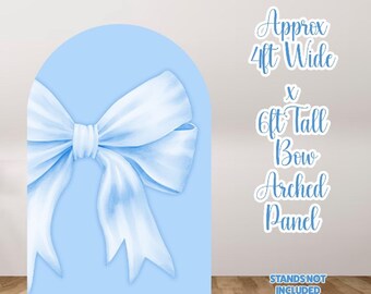 H4369 Blue  Bow Arched Panel Approx 4x6ft Prop. Stands not included and scored to ship