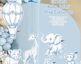 H6013 It’s a boy - 6 piece Baby safari prop cut outs