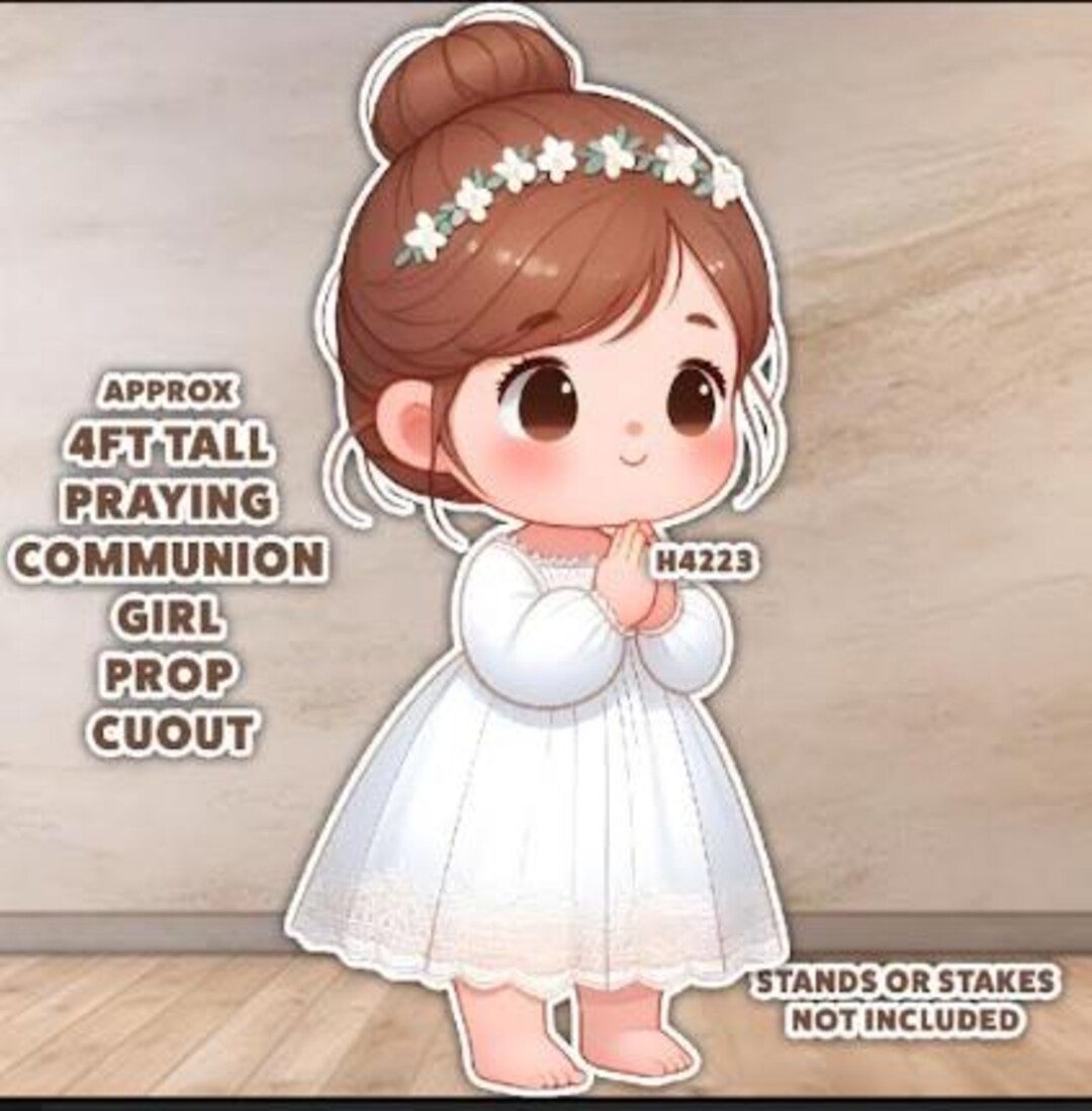 H4223 Praying Communion Religious Girl Prop Cutout. Approx 4ft Tall ...