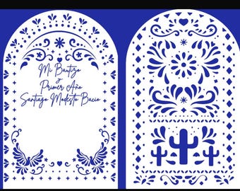 H4838/39 blue and white  Panels 4x6ft - printed in black and white. Designs are not cutouts