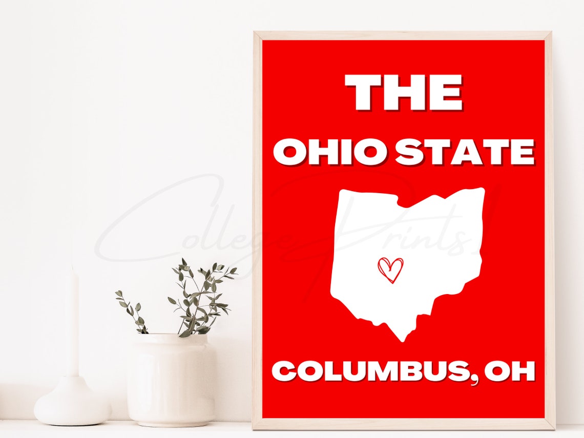 Ohio State University Digital Prints College Gifts Trendy - Etsy