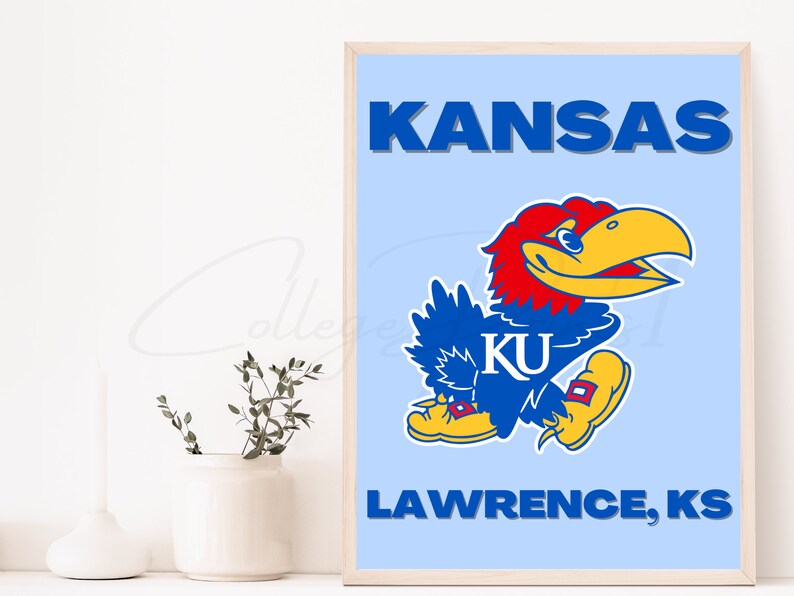 University of Kansas Print Posters College Gifts Trendy Etsy