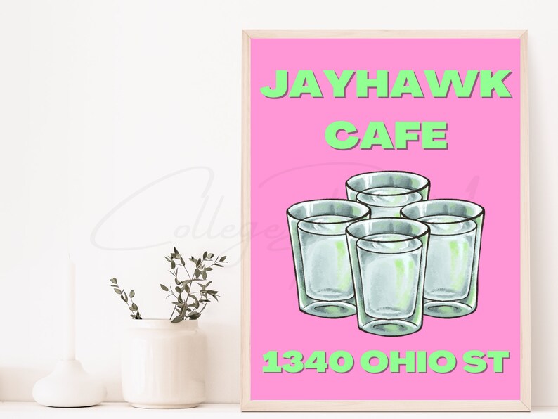 University of Kansas Print Posters College Gifts Trendy Etsy