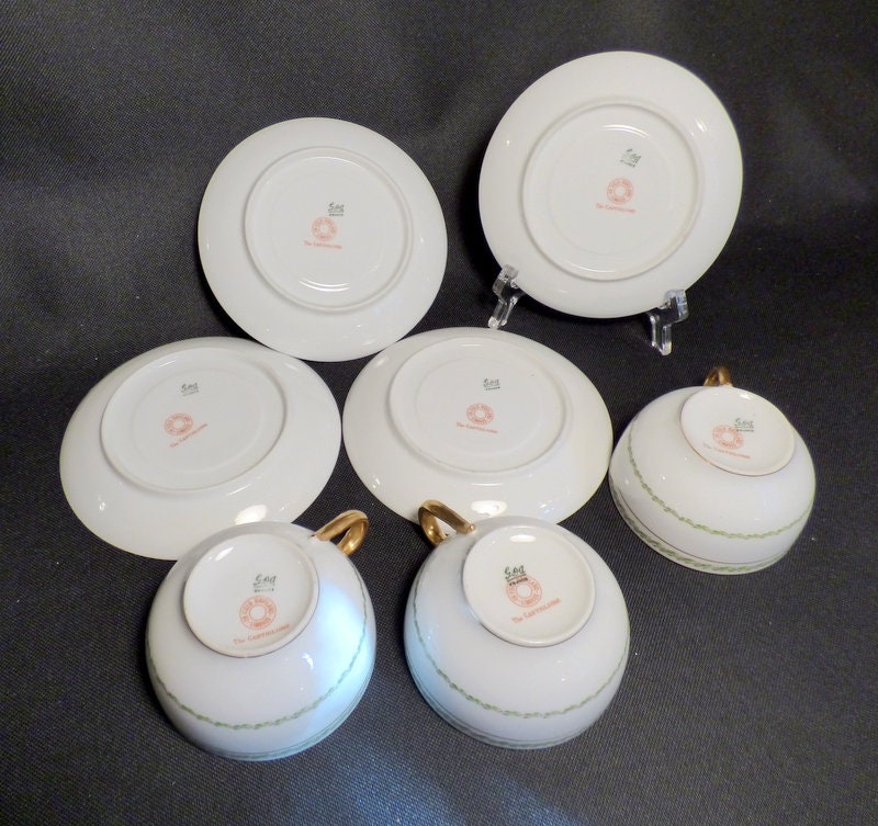 Vintage Limoges French Teacup and Saucer Set 'the Castiglione' Etsy