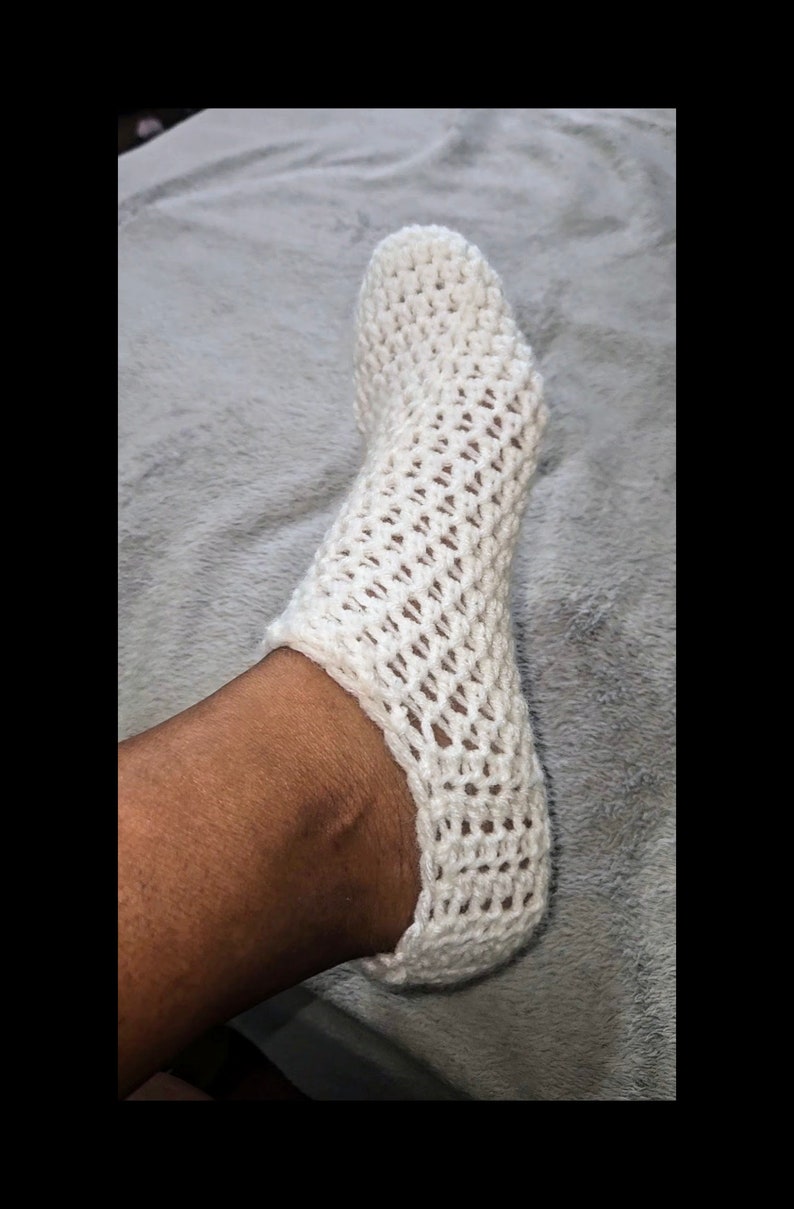 Crochet Footie PATTERN Size 5-12 Crochet Sock PATTERN PDF Download image 4