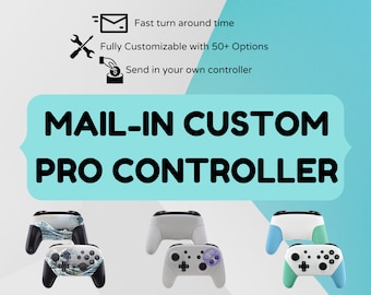 ¡Personalización del controlador Mail-In Switch Pro! ¡Elige entre carcasas cerradas, sticks analógicos personalizados, botones y más!