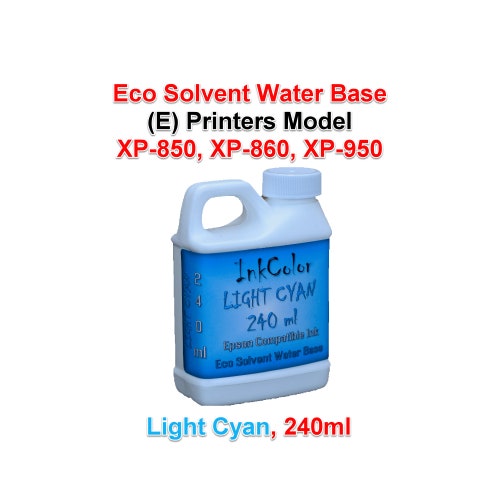 Eco Solvent Water Base Ink 6 Colors 240ml, for (E) Printer models XP-850, XP-860, XP-950 shops (6) Bottles