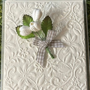 6 cartes florales vierges en relief 3D