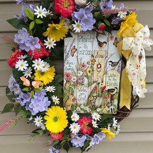Summertime Birds and Butterfly Wreath
