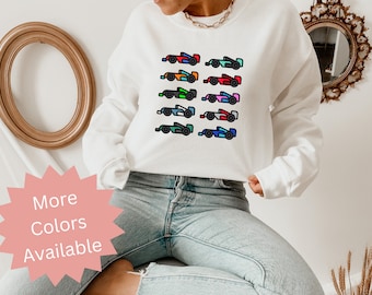 Formula 1 2024 Cars Sweatshirt, F1 24 All Teams Racecar Pullover