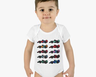 Formula 1 2023 Cars Infant Baby Bodysuit, F1 2023 Racecars Top