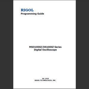 Rigol MSO1000Z and DS1000Z Series Digital Oscilloscope Programming Guide and User Manual PDF digital download