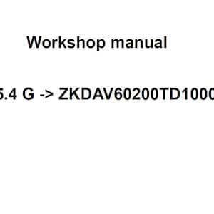Deutz Fahr 5105.4 G ZKDAV60200TD10001 Tractor Workshop Service Manual pdf digital download
