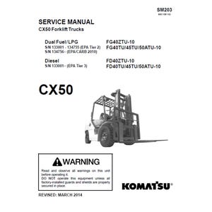 Komatsu CX50 Forklift Trucks workshop service manual PDF
