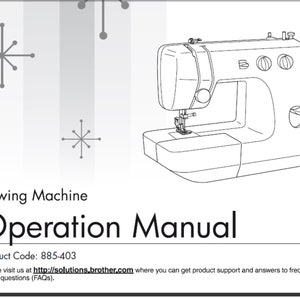 Brother 885-403 owners manual PDF digital download