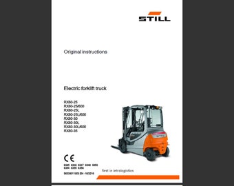 Still RX60-25 RX60-25/600 RX60-25L RX60-25L/600 RX60-30 RX60-30L RX60-30L/600 and RX60-35 electric forklift pallet truck user manual pdf
