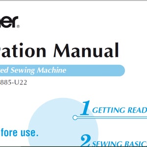 Brother 885-U22 owners manual PDF digital download