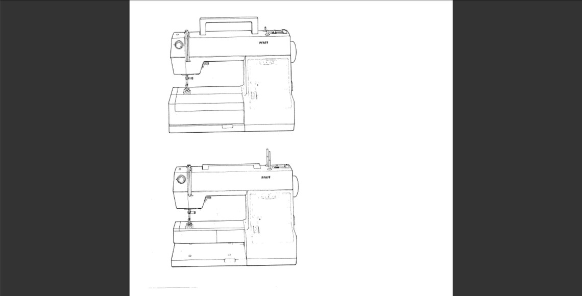 Pfaff Varimatic 6085 and Pfaff Varimatic 6087 Owners Manual PDF Digital