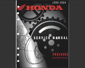 1999 2004 Honda TRX400EX Fourtrax Workshop Repair Service Manual PDF digital download