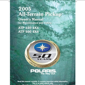 2005 Polaris ATP 330 4x4 and ATP 500 4x4 ATV maintenance and owner’s manual pdf