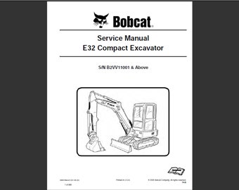 Bobcat E32 Bagger Werkstatt-Servicehandbuch PDF digitaler Download 1