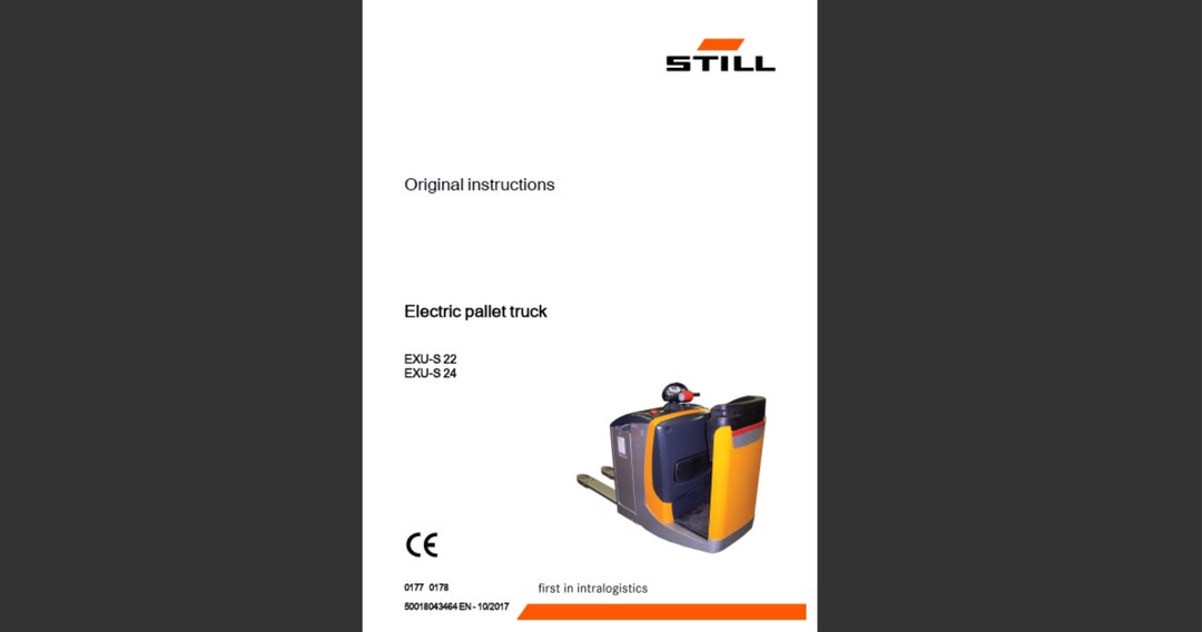 Still EXU S22 and Still EXU S24 Electric Pallet Truck User Manual Pdf
