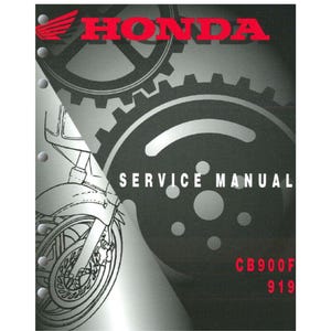 2002 Honda CB900F Workshop Service Manual PDF digital download