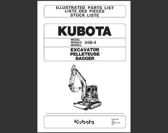 Kubota U48-4 Bagger Ersatzteilliste Handbuch PDF digitaler Download