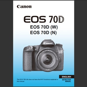 Canon EOS 70D user owners manual PDF digital download
