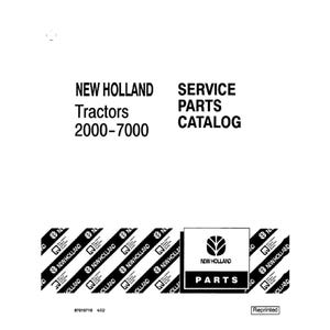 New Holland 2000 and 7000 tractor Spare Parts Catalog PDF digital download