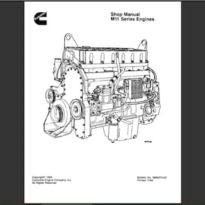 Cummins M11 Series Marine Engine Workshop Service manual  PDF digital download
