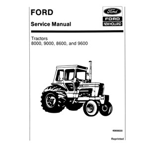 Ford New Holland 8000 9000 8600 and 9600 tractor Shop Repair Workshop Service Manual PDF digital download