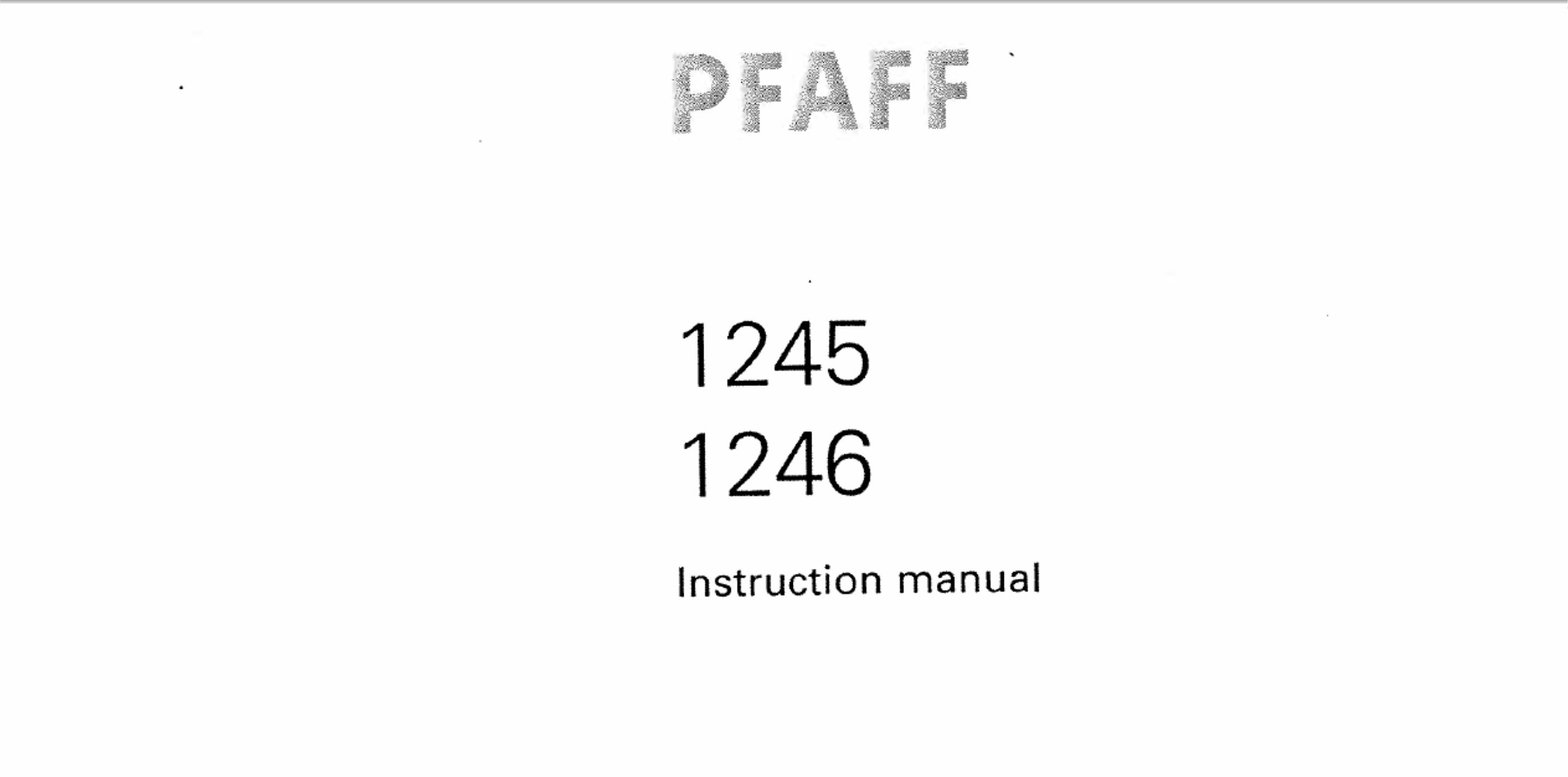 Pfaff 1245 -  Schweiz