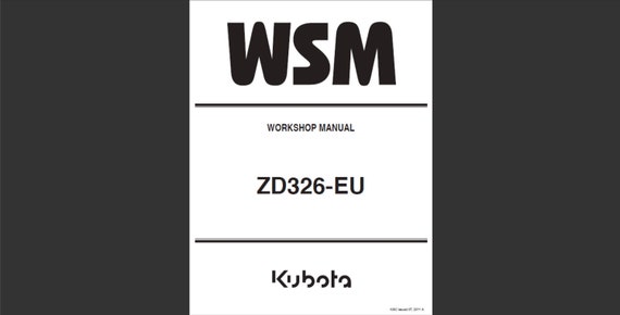 Kubota WSM ワークショップマニュアル ER320, ER323 WSM Kubota Workshop Manual | eBay