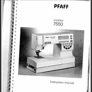 Pfaff Creative 7550 owners manual PDF digital download