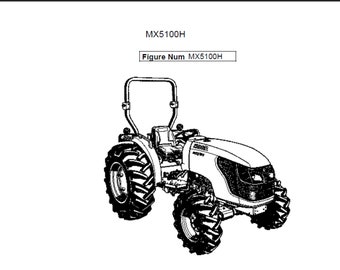 Liste des pièces de rechange du tracteur Kubota MX5100H à téléchargement numérique