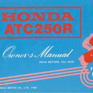 1983 Honda ATC 250R Owners Manual PDF digital download